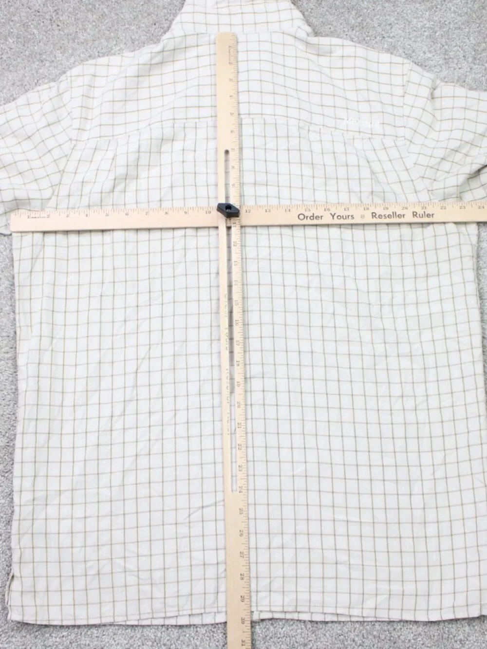 Marmot Eldridge Shirt Mens Large White/Beige Polynosic Rayon Blend Short Sleeve
